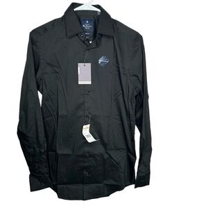 New Ben Sherman Men’s Tailoring Dress Shirt Size 14.5/32-33 Stretch Black BNWT